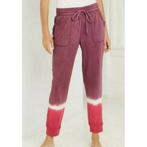 Knox Rose NWT Tie Dye Jogger Size Medium in Wine Retail $24.99 - Picture 1 of 12